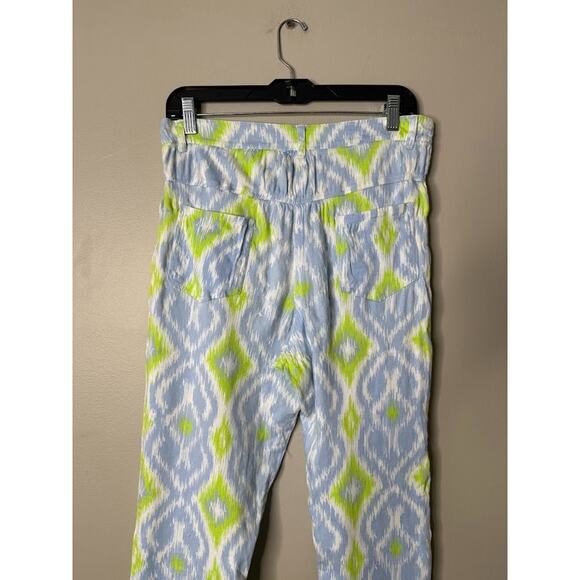 Gretchen Scott Gripeless Cotton Spandex Jeans Kitt Ikat Size L Stretch 5 Pockets - Picture 4 of 10